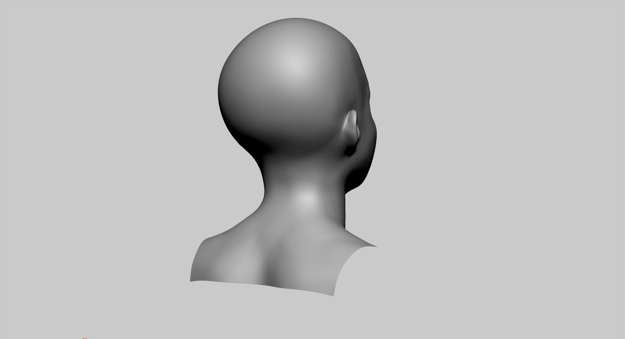 Stylized Female Head v2 3D model_3