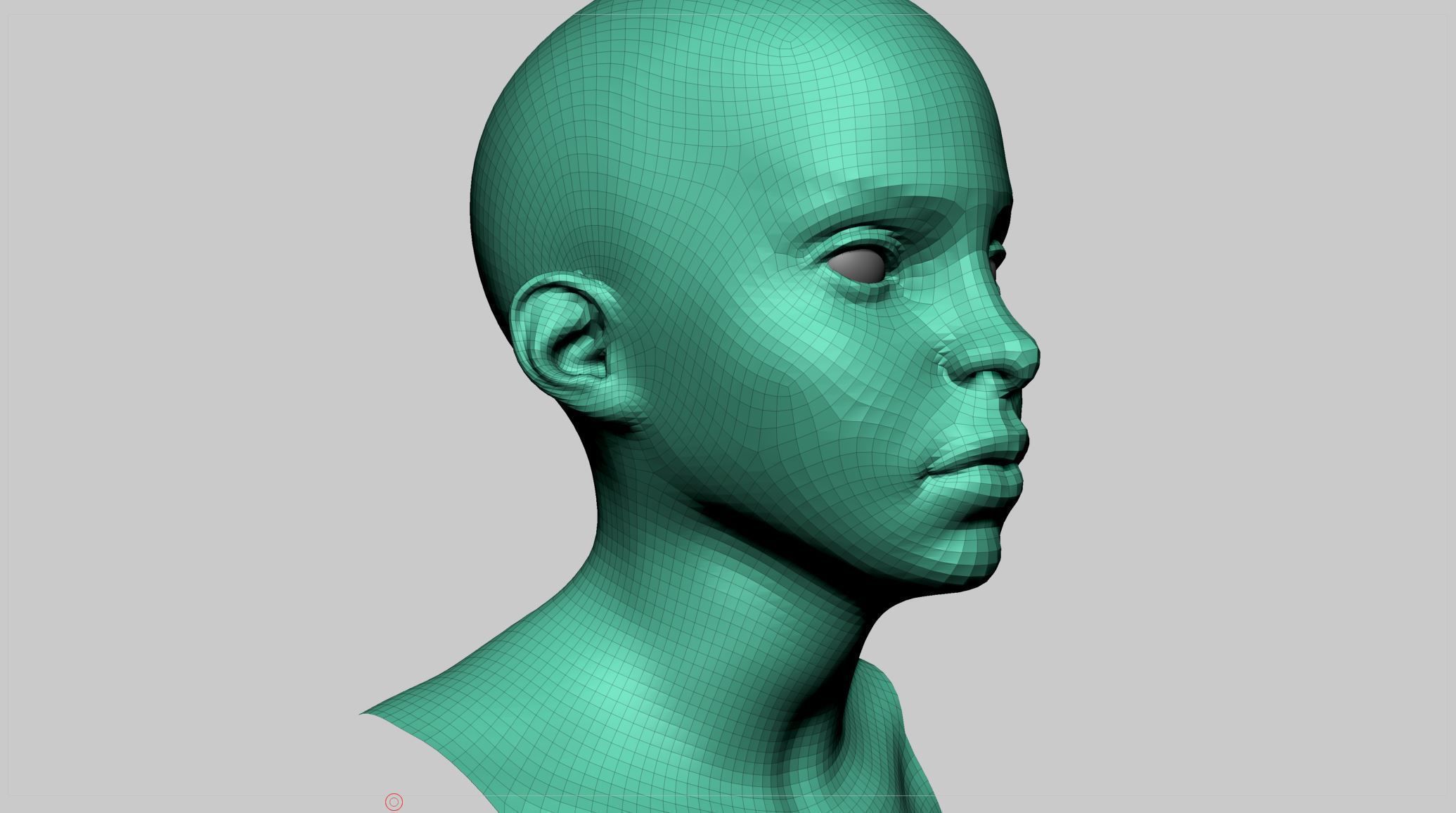 Stylized Female Head v2 3D model_9