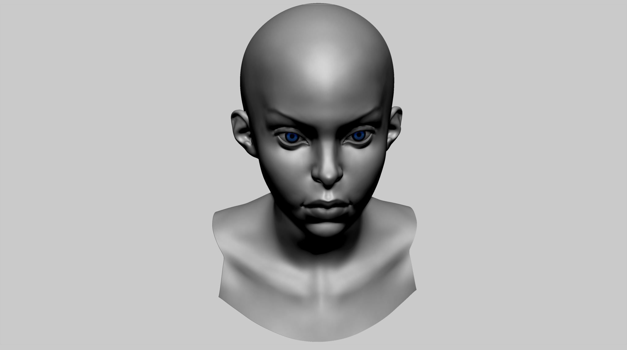 Stylized Female Head v2 3D model_6