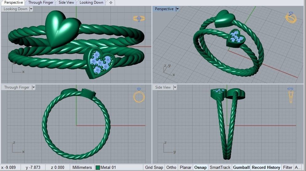 heart ring 3D print model_4
