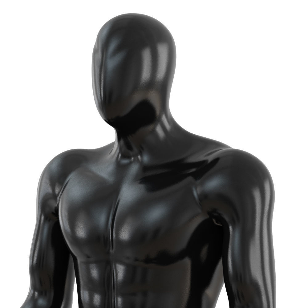 Male abstract mannequin sitting in yoga pose 110 3D model_5