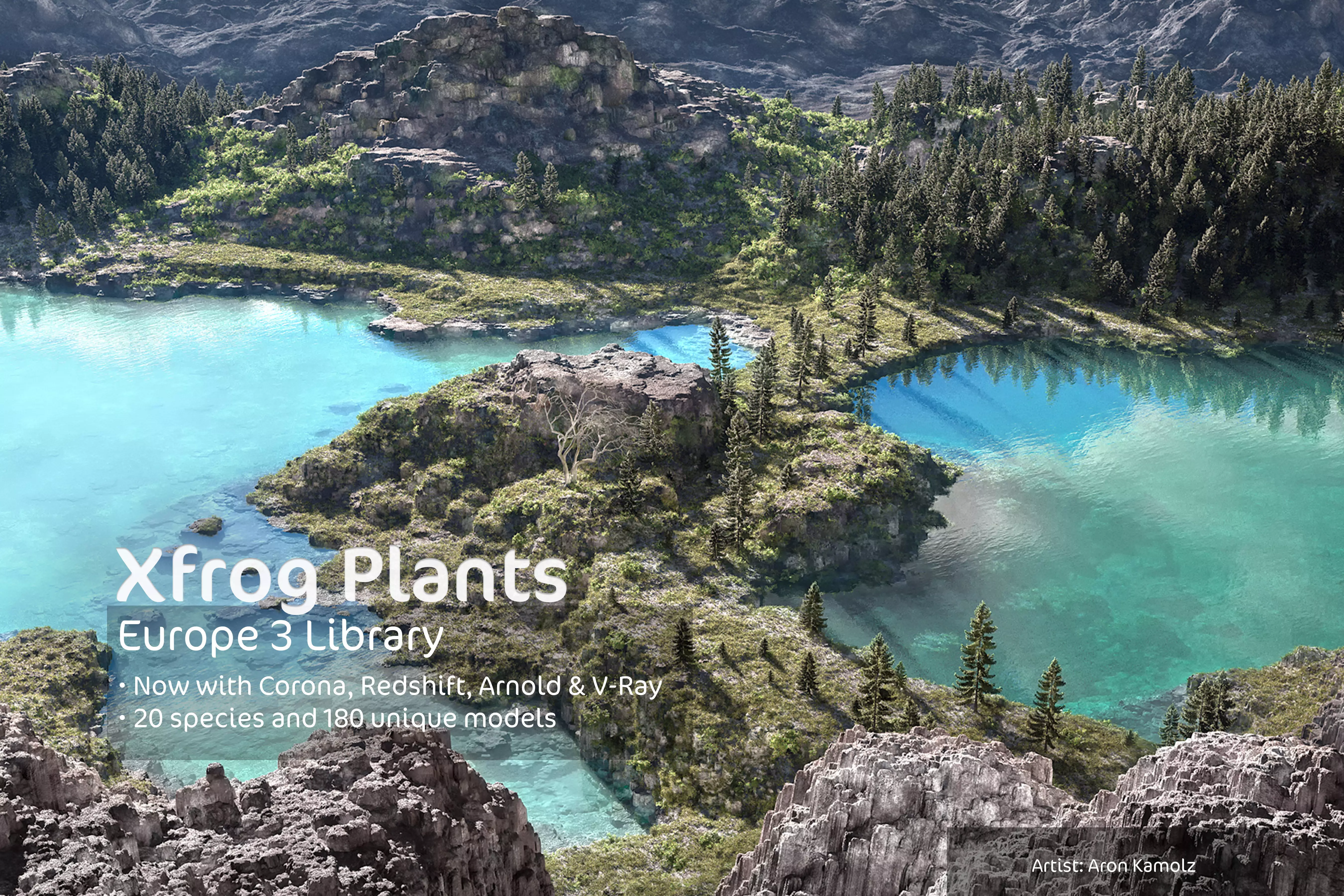 2020 XfrogPlants Europe 3 Library  3D model_0