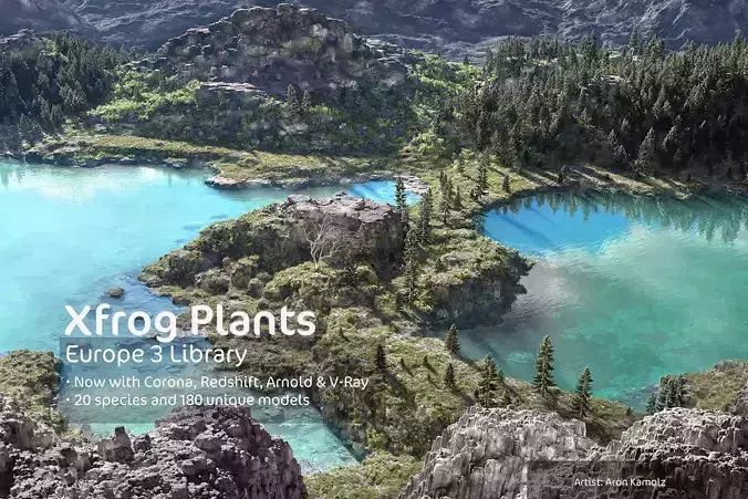 2020 XfrogPlants Europe 3 Library  3D model