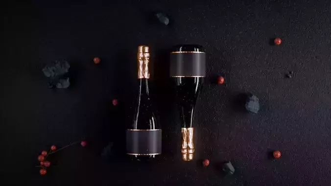 Wine bottle champagne