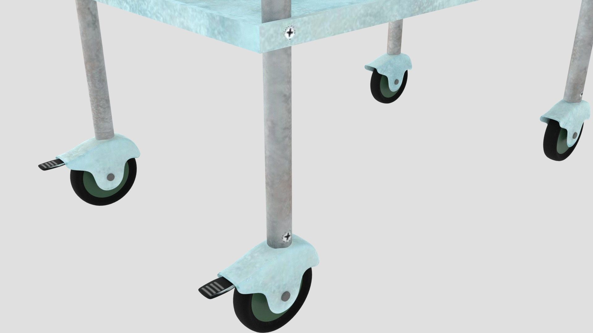 Medical Troley Low-poly 3D model_4