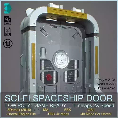 SciFi SpaceShip Door GameReady