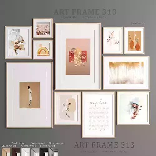 Art Frame 313 Low-poly 3D model
