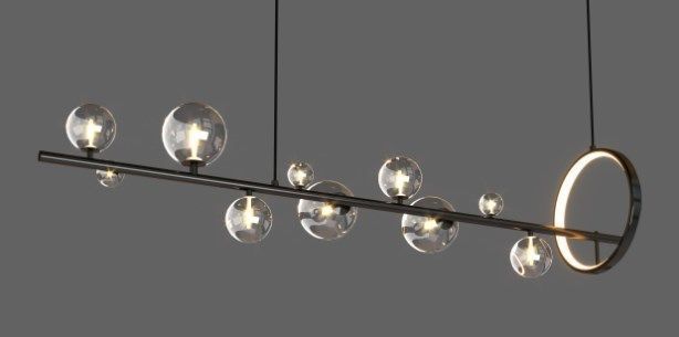 Minimalist led pendant SUNMEIYI Low-poly 3D model_4