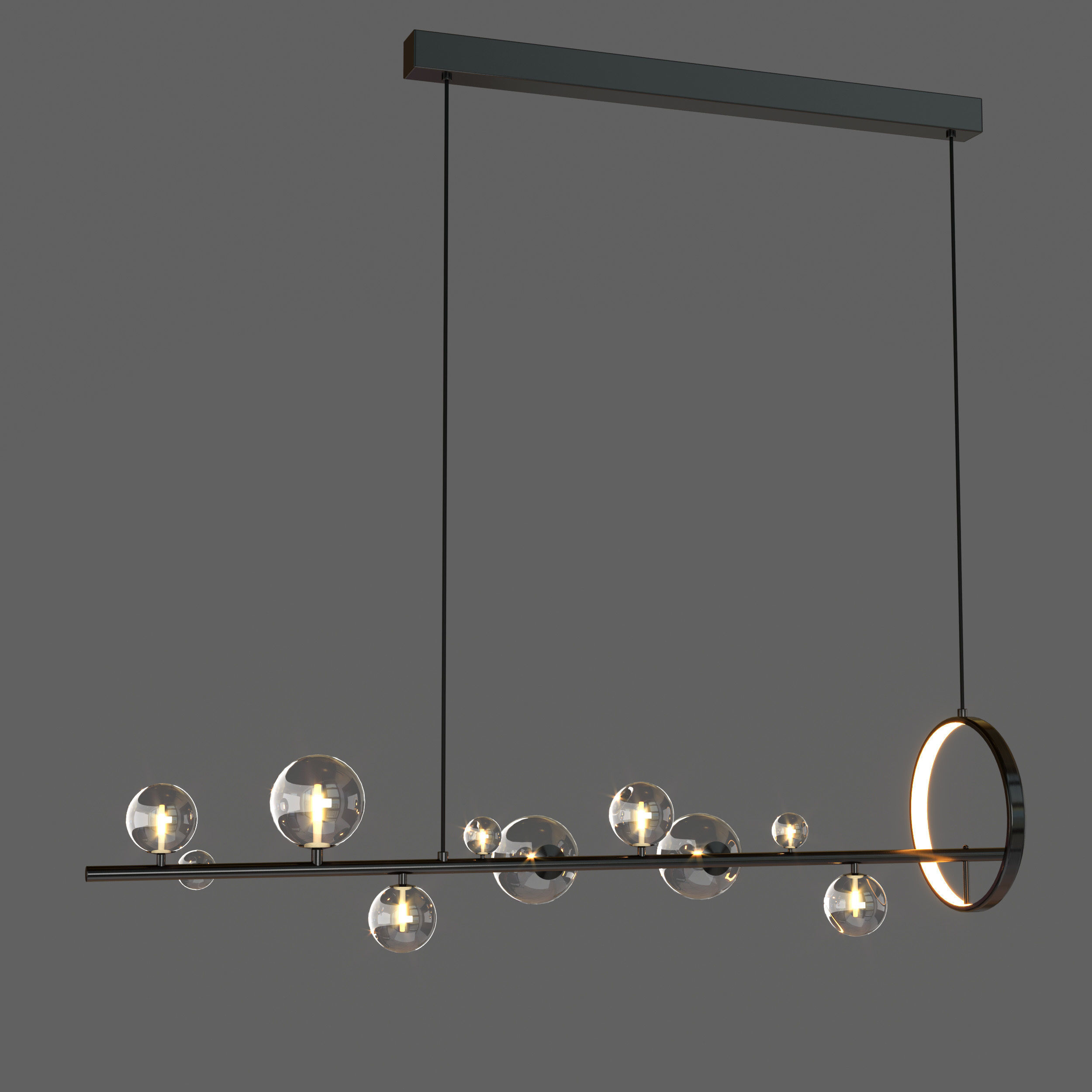 Minimalist led pendant SUNMEIYI Low-poly 3D model_2