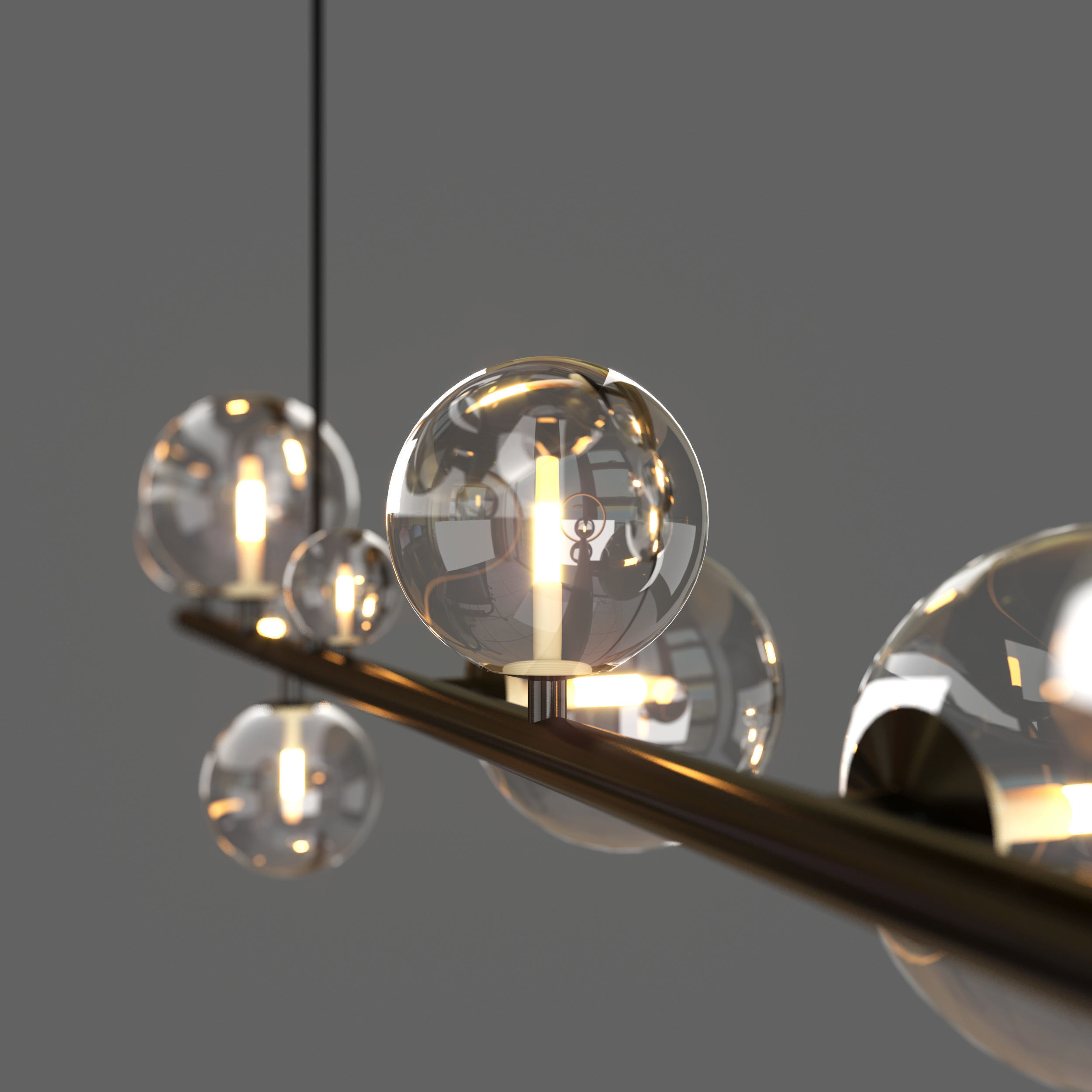 Minimalist led pendant SUNMEIYI Low-poly 3D model_1