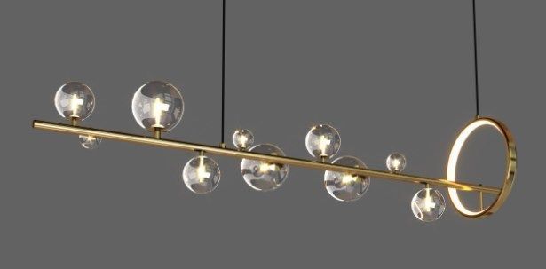 Minimalist led pendant SUNMEIYI Low-poly 3D model_3