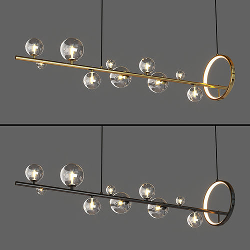 Minimalist led pendant SUNMEIYI Low-poly 3D model