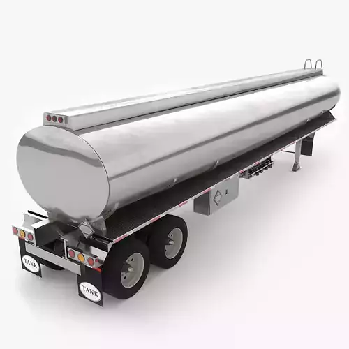 Semitrailer Tank Low-poly 3D model