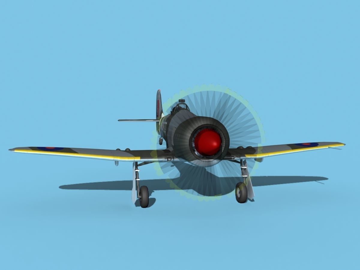 Hawker Tempest MKII V04 RAF 3D model_2