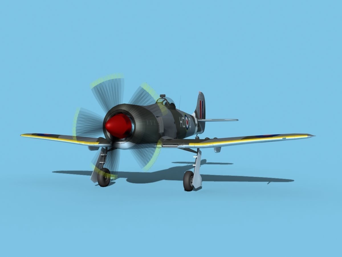 Hawker Tempest MKII V04 RAF 3D model_1