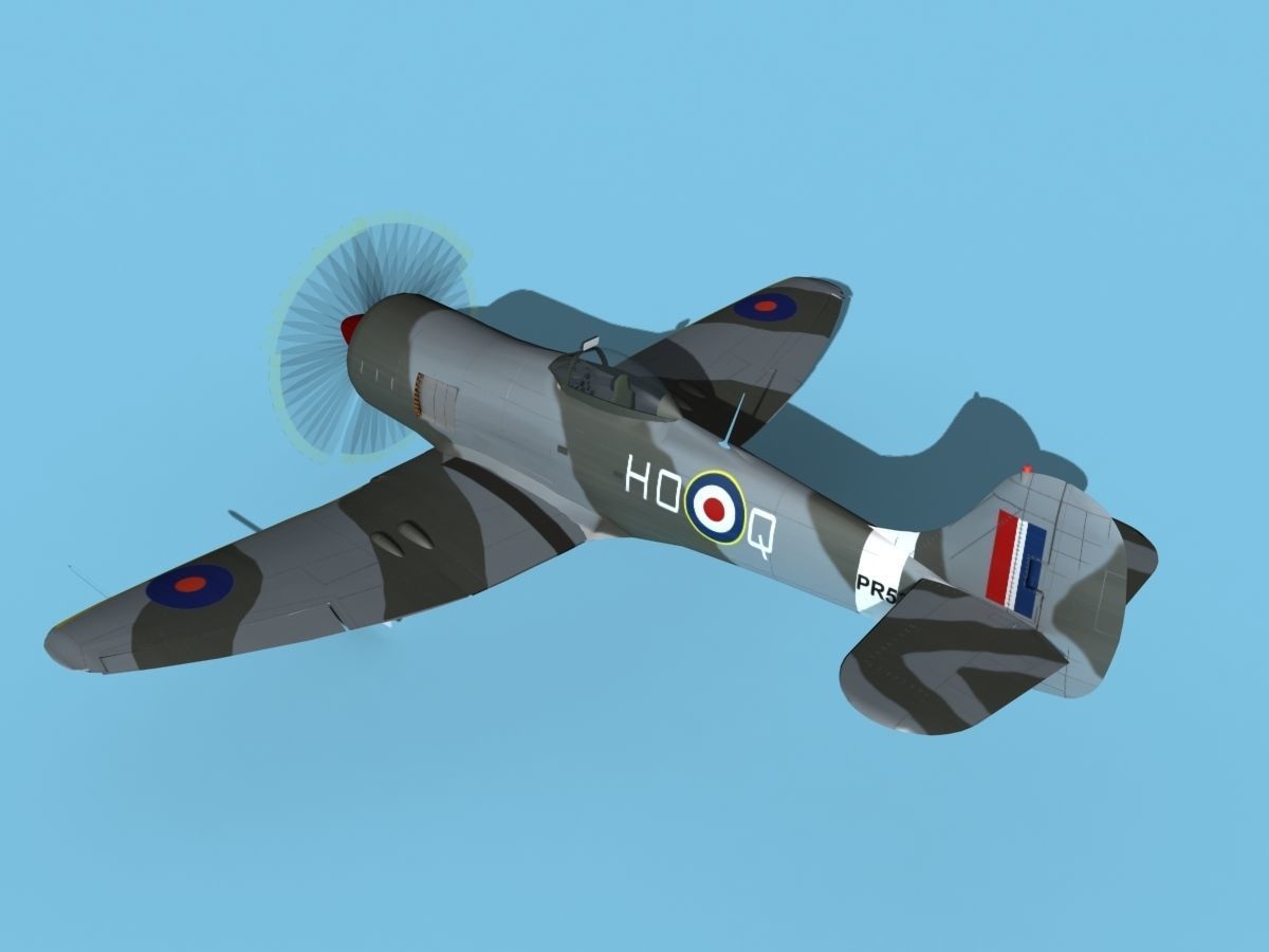 Hawker Tempest MKII V04 RAF 3D model_8