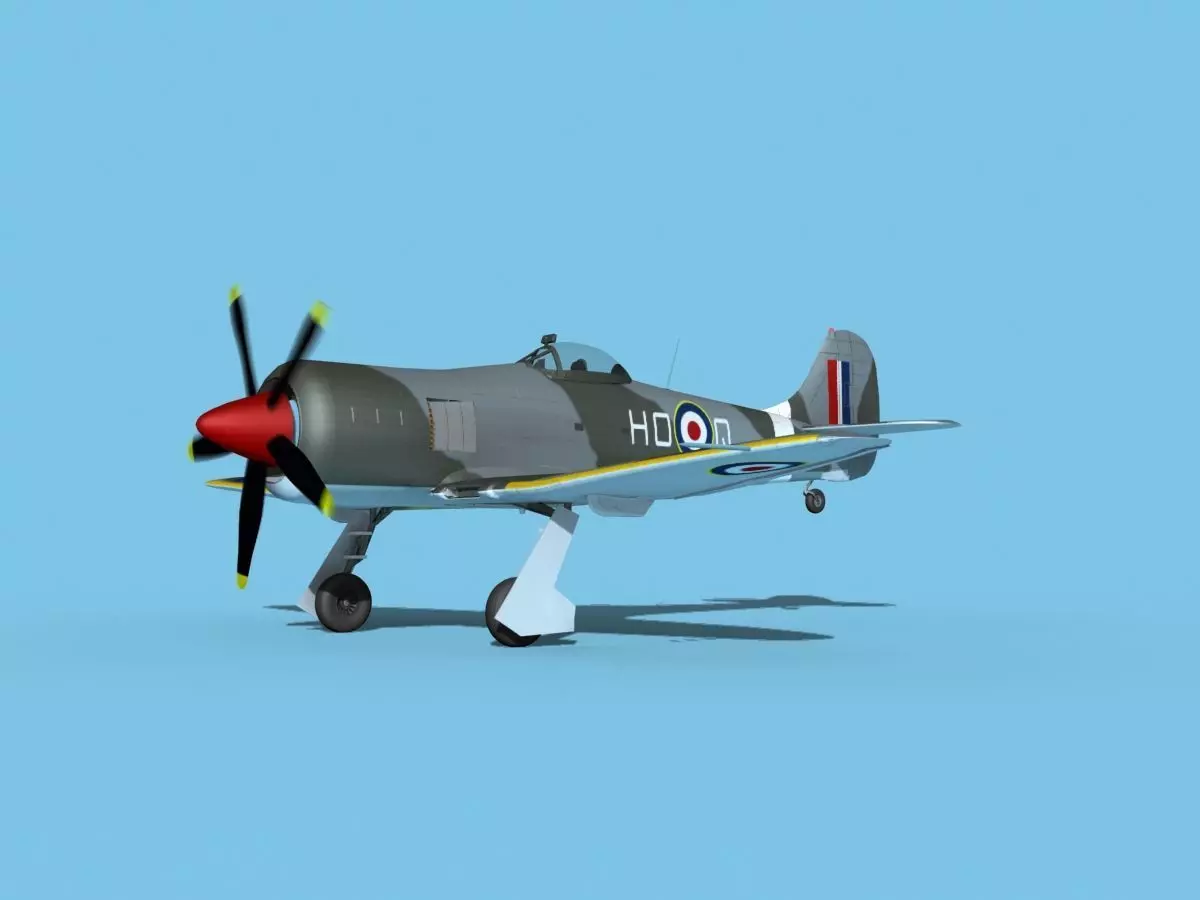 Hawker Tempest MKII V04 RAF 3D model_0