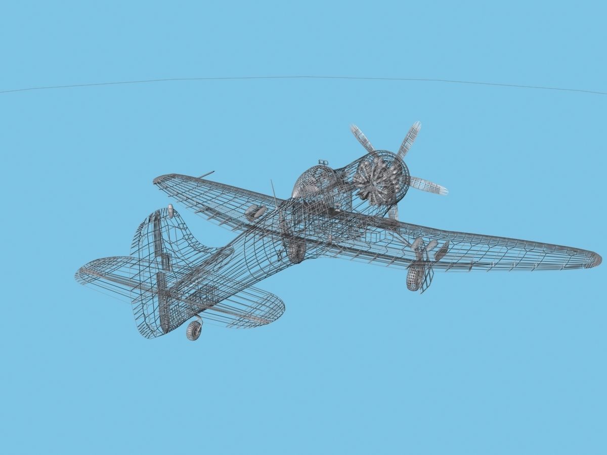 Hawker Tempest MKII V04 RAF 3D model_14