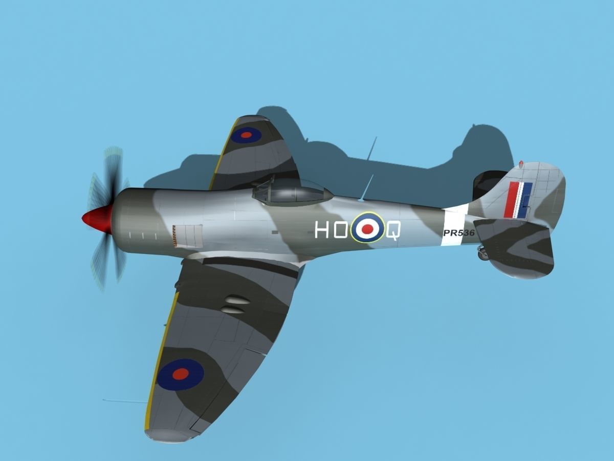 Hawker Tempest MKII V04 RAF 3D model_9