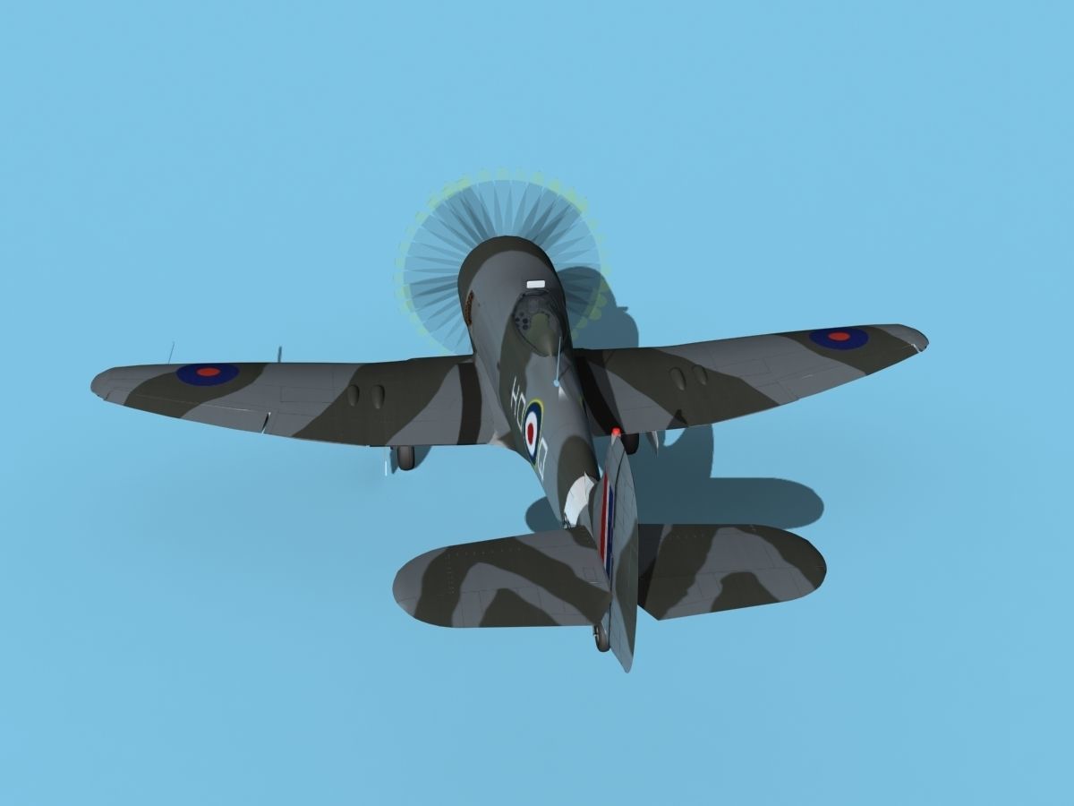 Hawker Tempest MKII V04 RAF 3D model_7