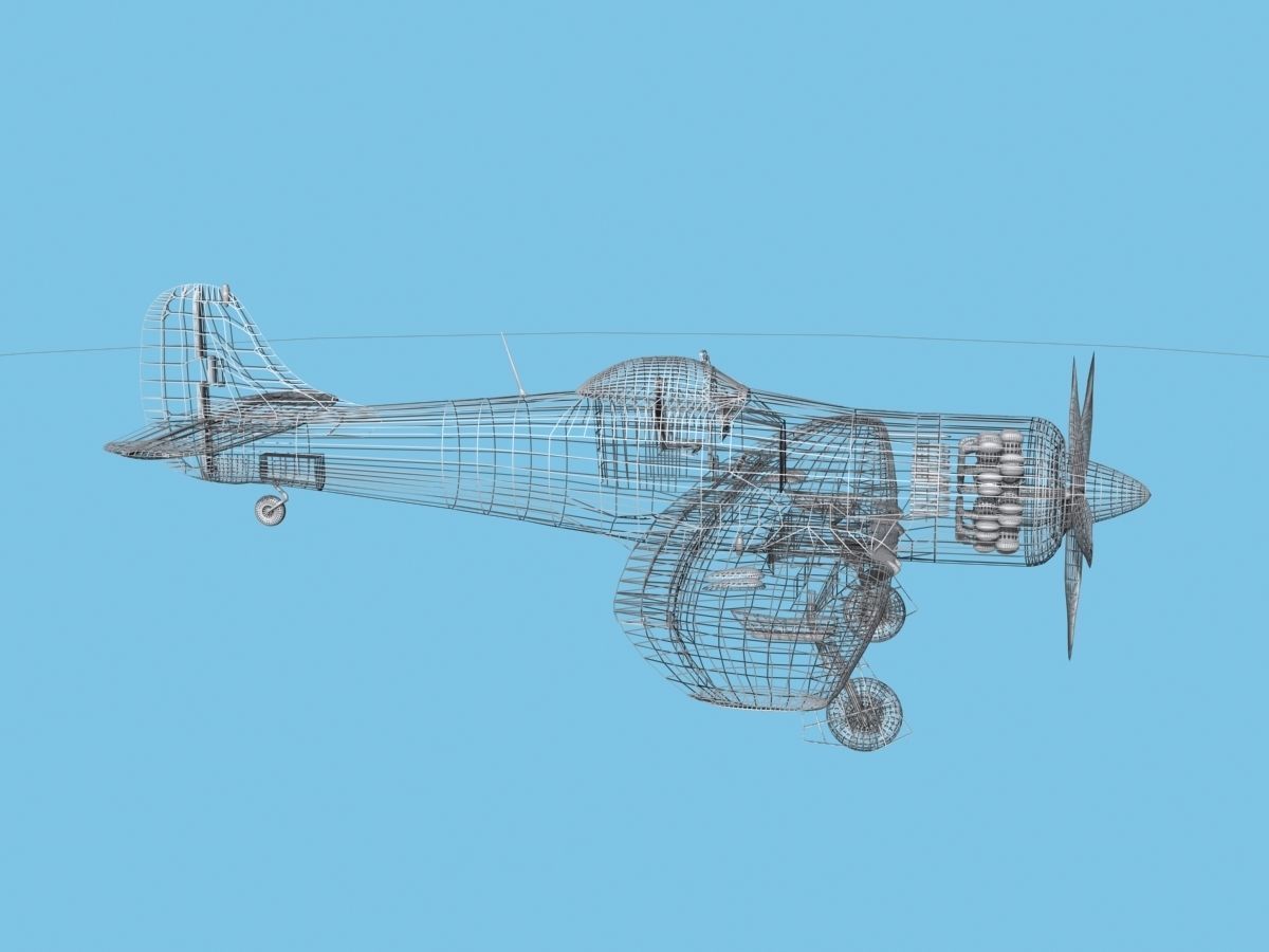 Hawker Tempest MKII V04 RAF 3D model_13