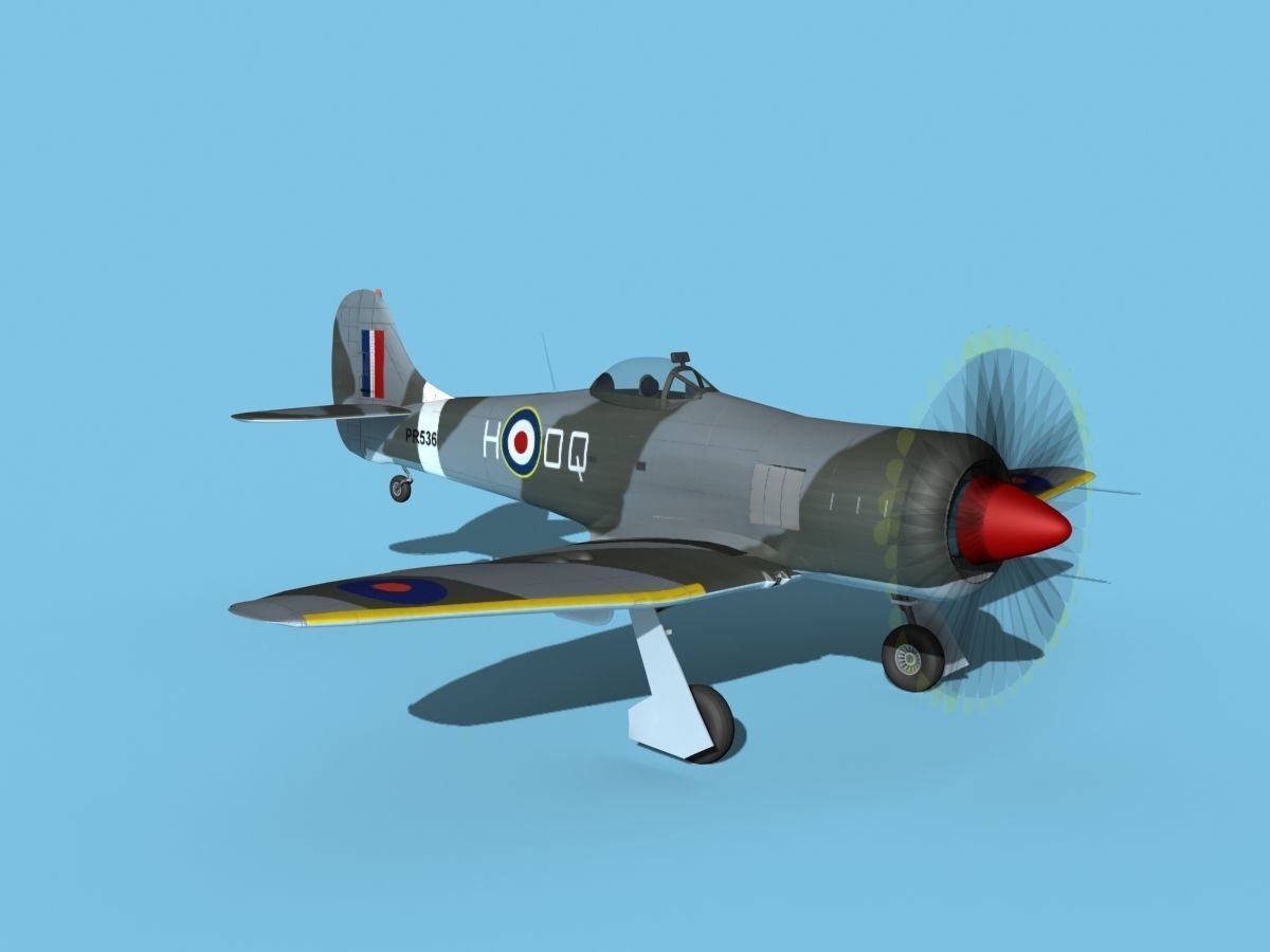 Hawker Tempest MKII V04 RAF 3D model_3