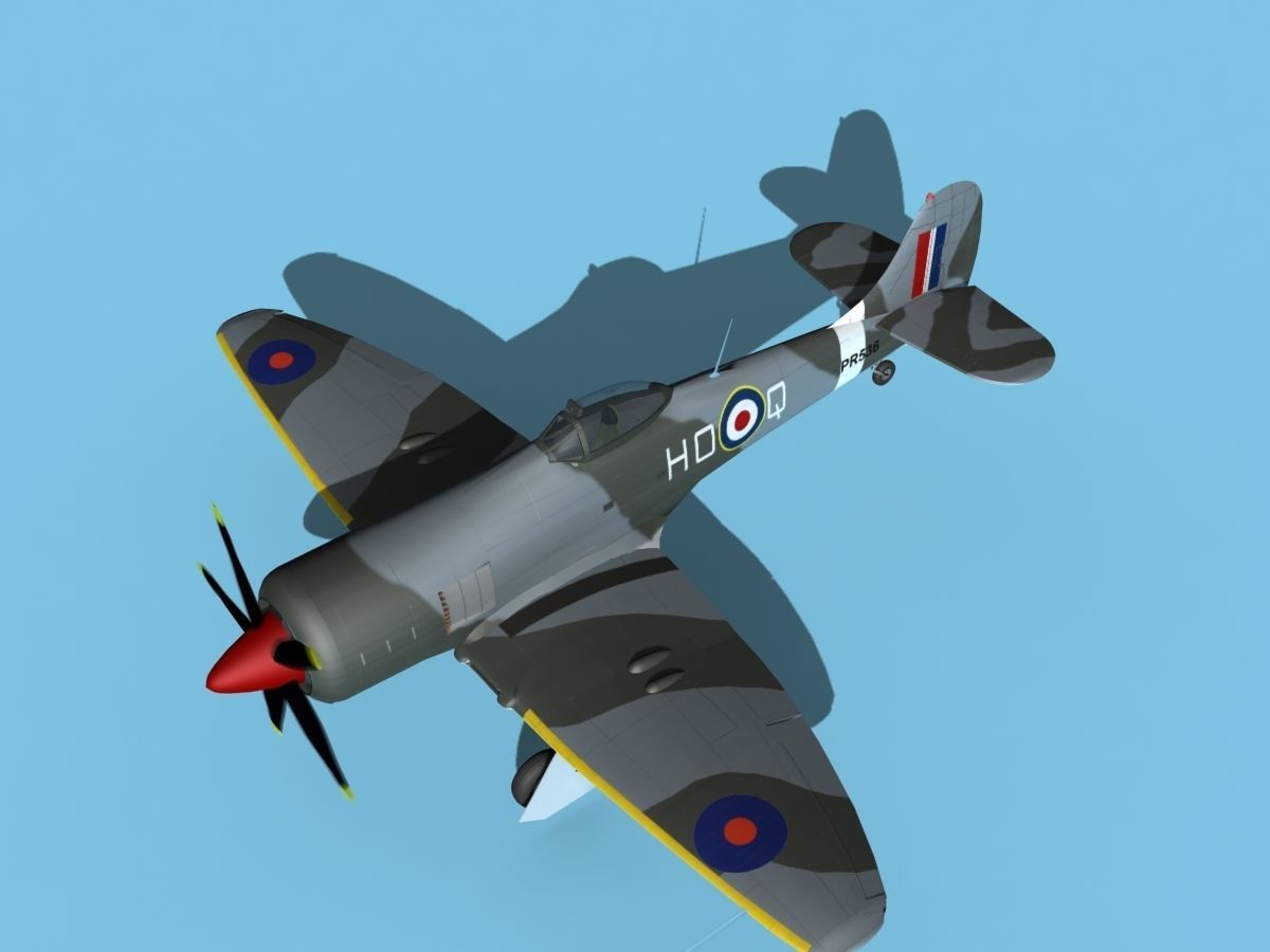 Hawker Tempest MKII V04 RAF 3D model_10