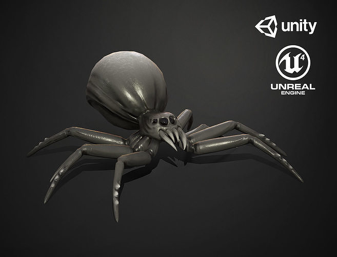 Spider insect1 - Game Ready Low-poly 3D model Low-poly 3D model