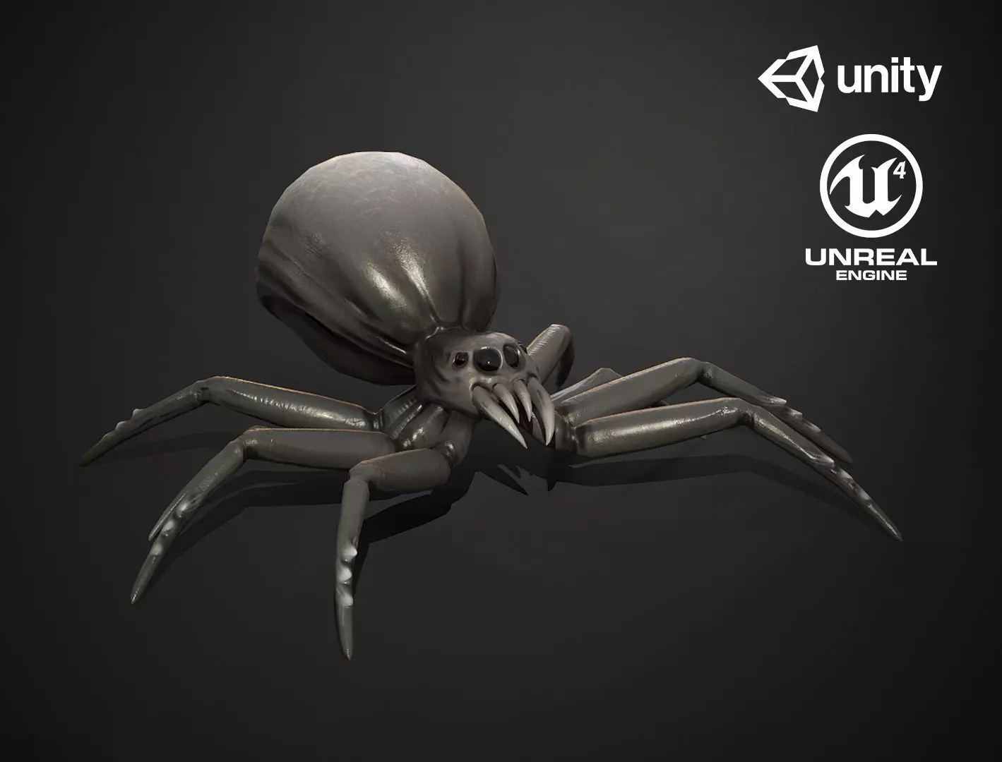 Spider insect1 - Game Ready Low-poly 3D model Low-poly 3D model_0