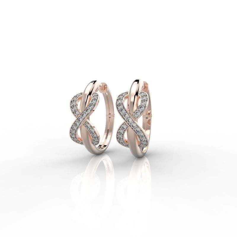 Set Tiffany diamonds infinite - Ring - Earring 3D Model Collection_14