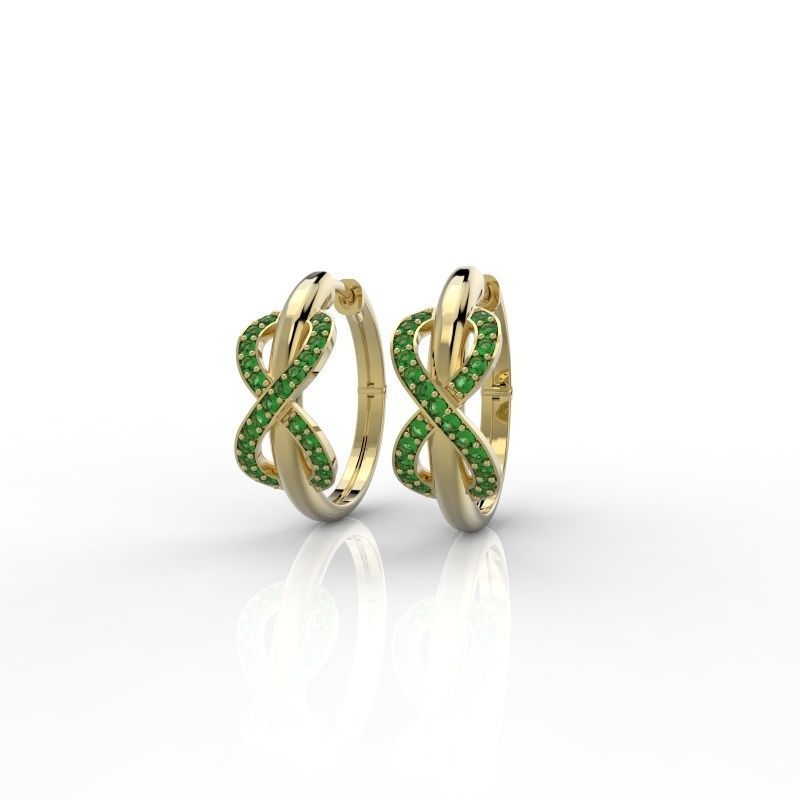 Set Tiffany diamonds infinite - Ring - Earring 3D Model Collection_24