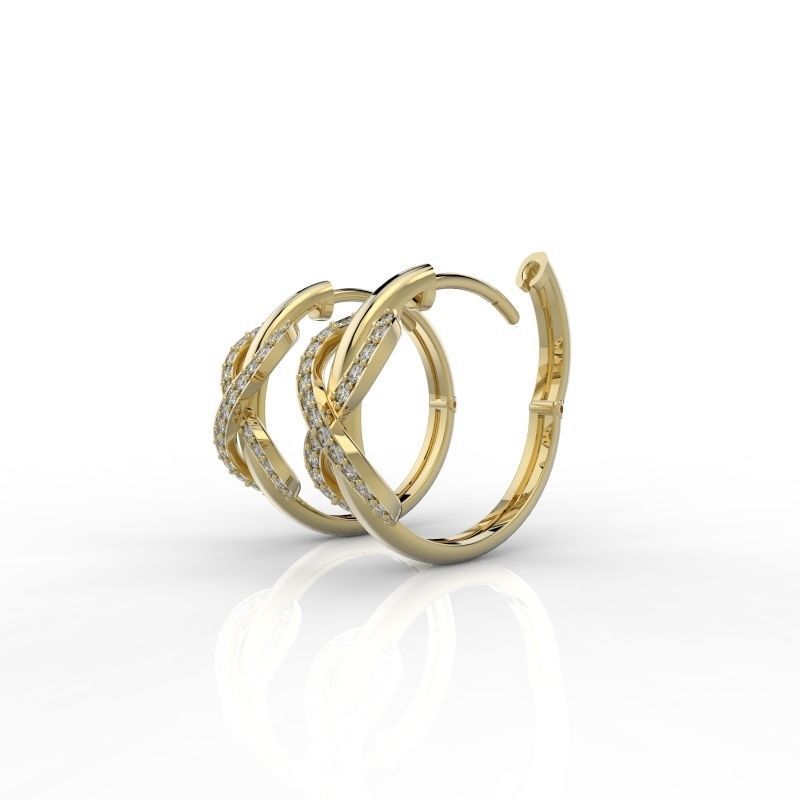 Set Tiffany diamonds infinite - Ring - Earring 3D Model Collection_16