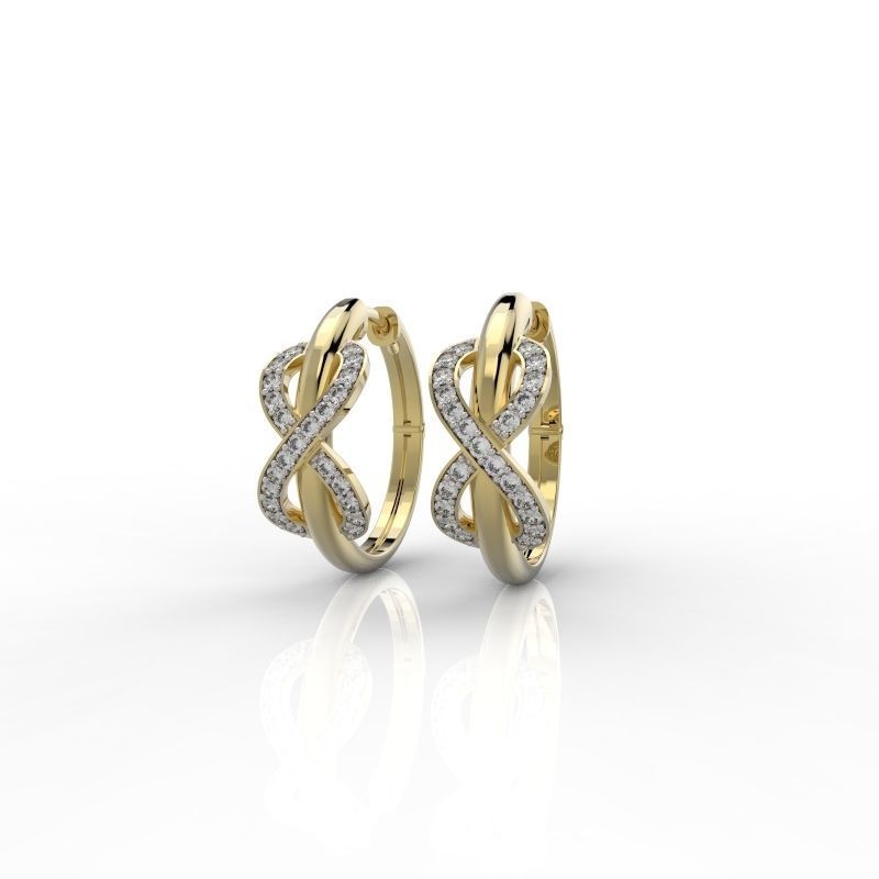 Set Tiffany diamonds infinite - Ring - Earring 3D Model Collection_12