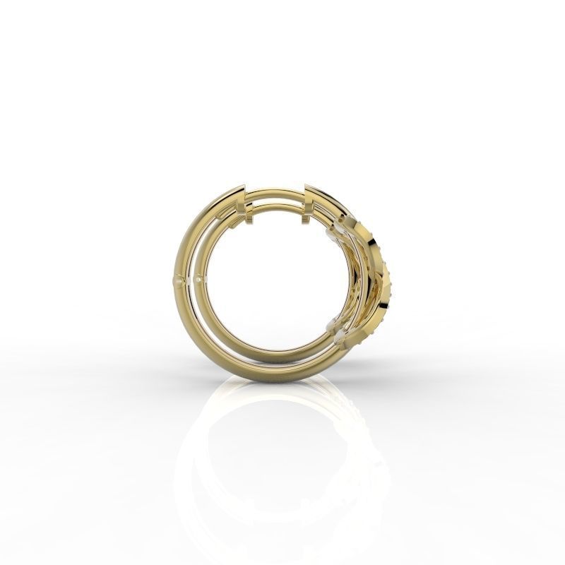 Set Tiffany diamonds infinite - Ring - Earring 3D Model Collection_15