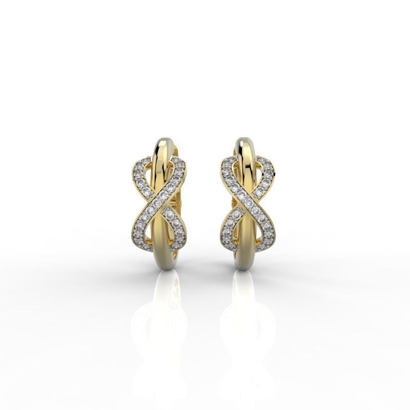 Set Tiffany diamonds infinite - Ring - Earring 3D Model Collection_17