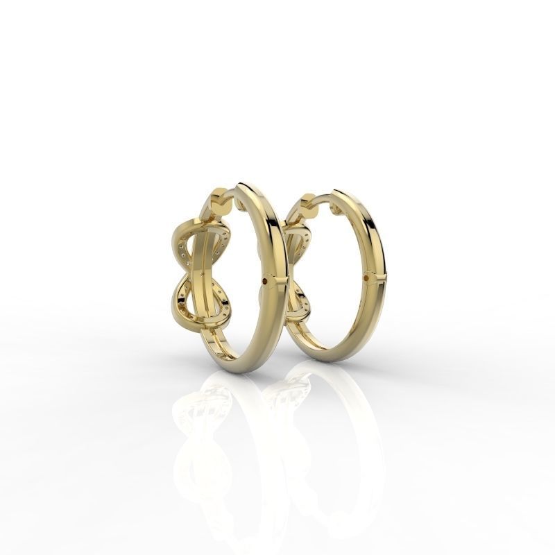 Set Tiffany diamonds infinite - Ring - Earring 3D Model Collection_19