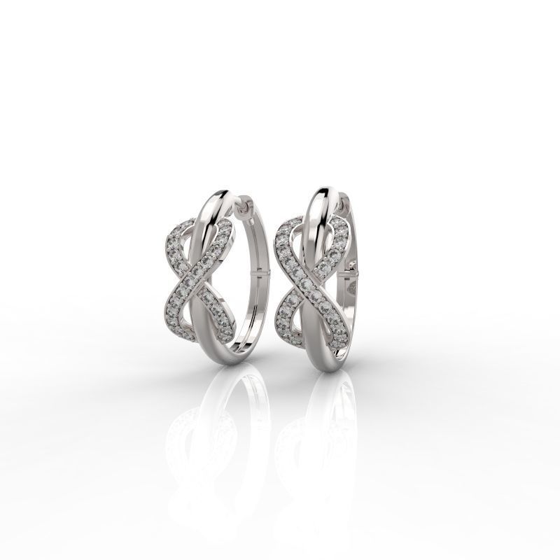 Set Tiffany diamonds infinite - Ring - Earring 3D Model Collection_21