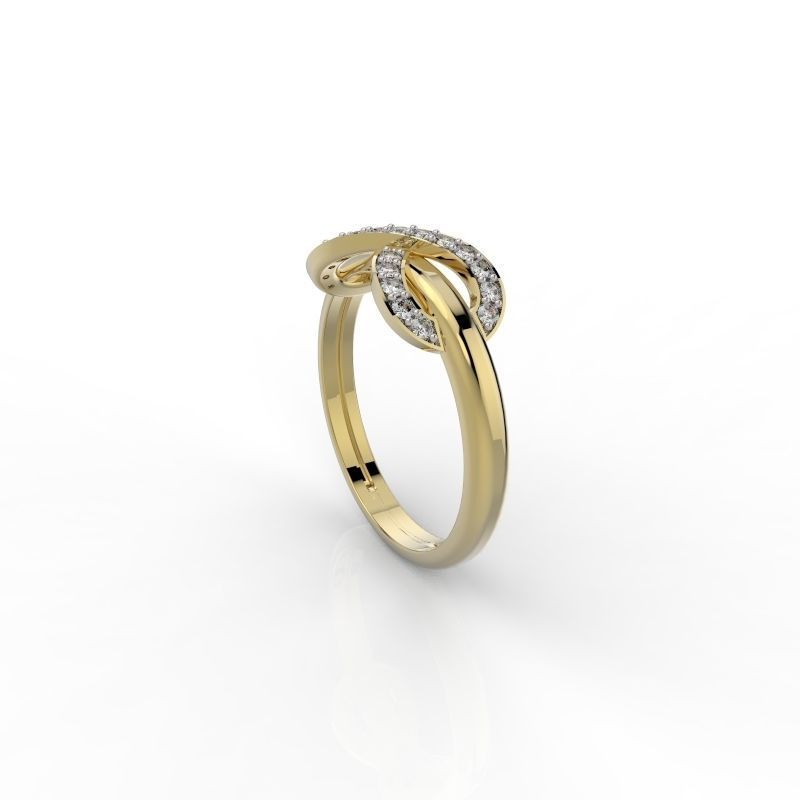 Set Tiffany diamonds infinite - Ring - Earring 3D Model Collection_6