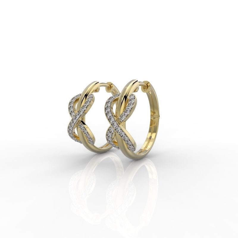 Set Tiffany diamonds infinite - Ring - Earring 3D Model Collection_22