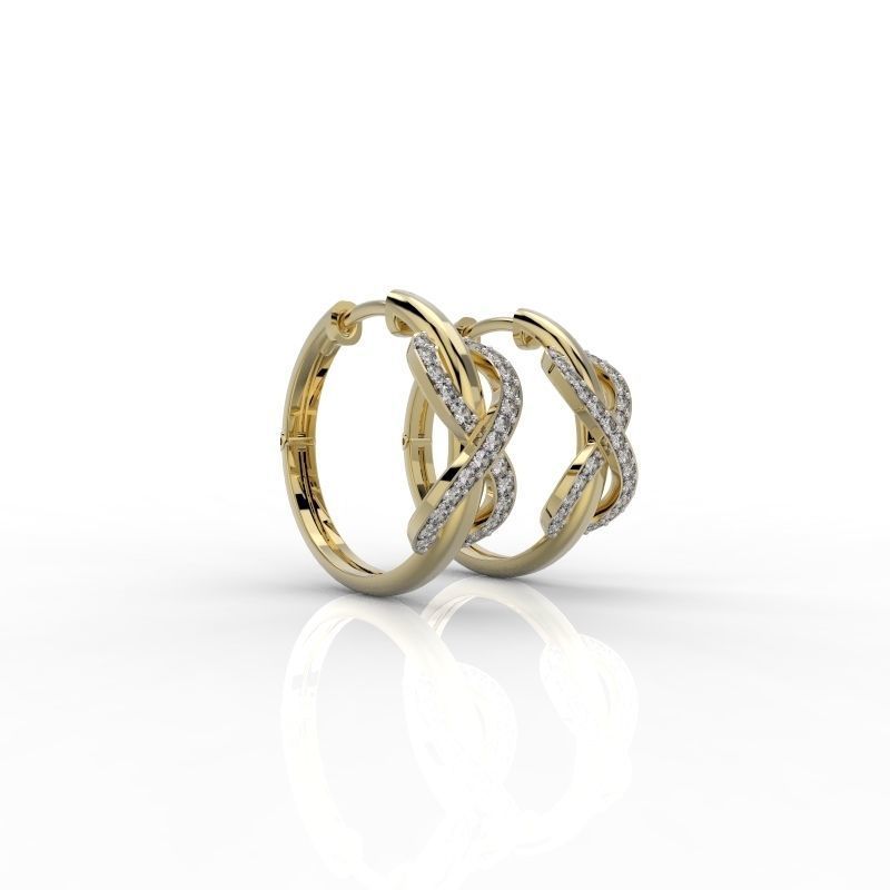 Set Tiffany diamonds infinite - Ring - Earring 3D Model Collection_18