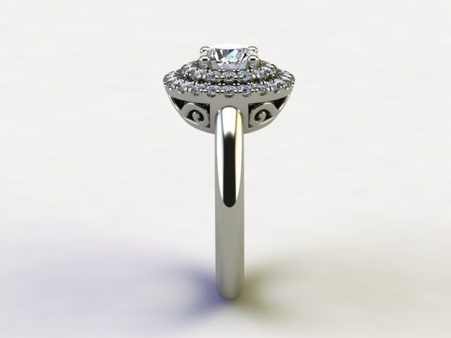 10061 halo engagement ring 3D print model_2