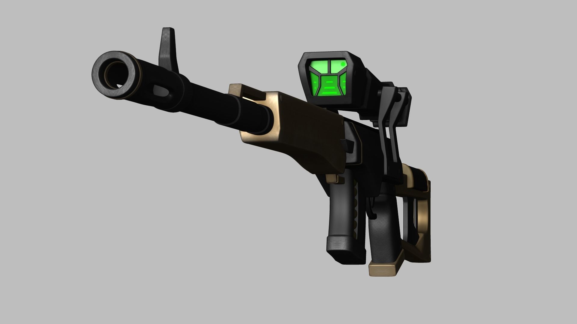 Sci-Fi Dragunov Sniper - Kalashnikov Gun Weaponry Low-poly 3D model_10