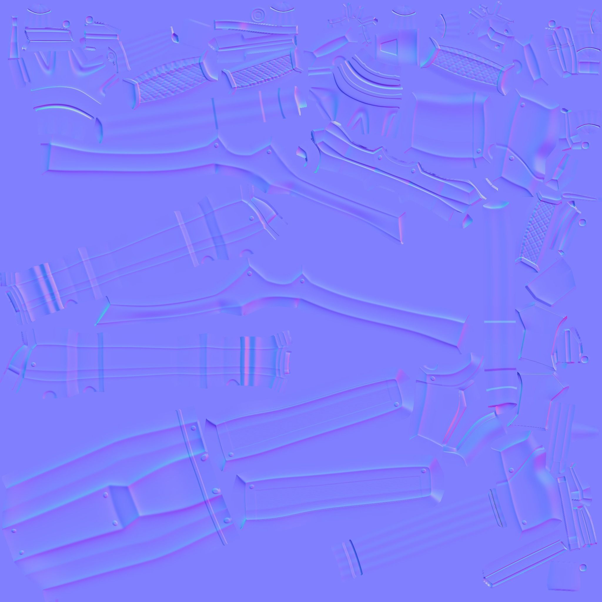 Sci-Fi Dragunov Sniper - Kalashnikov Gun Weaponry Low-poly 3D model_28