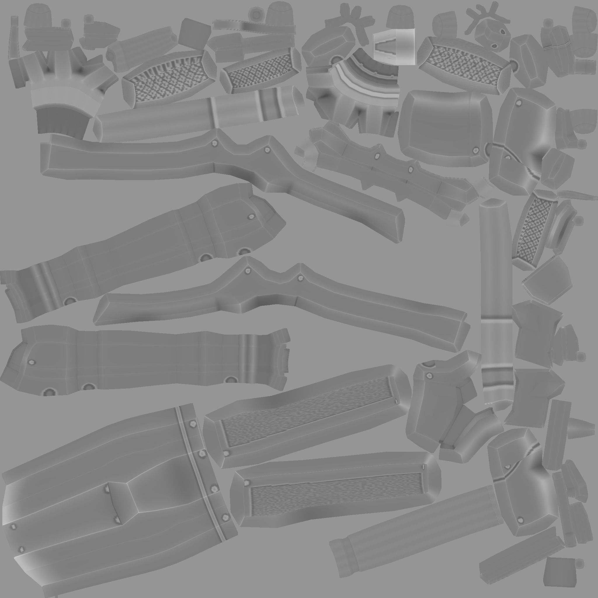 Sci-Fi Dragunov Sniper - Kalashnikov Gun Weaponry Low-poly 3D model_21