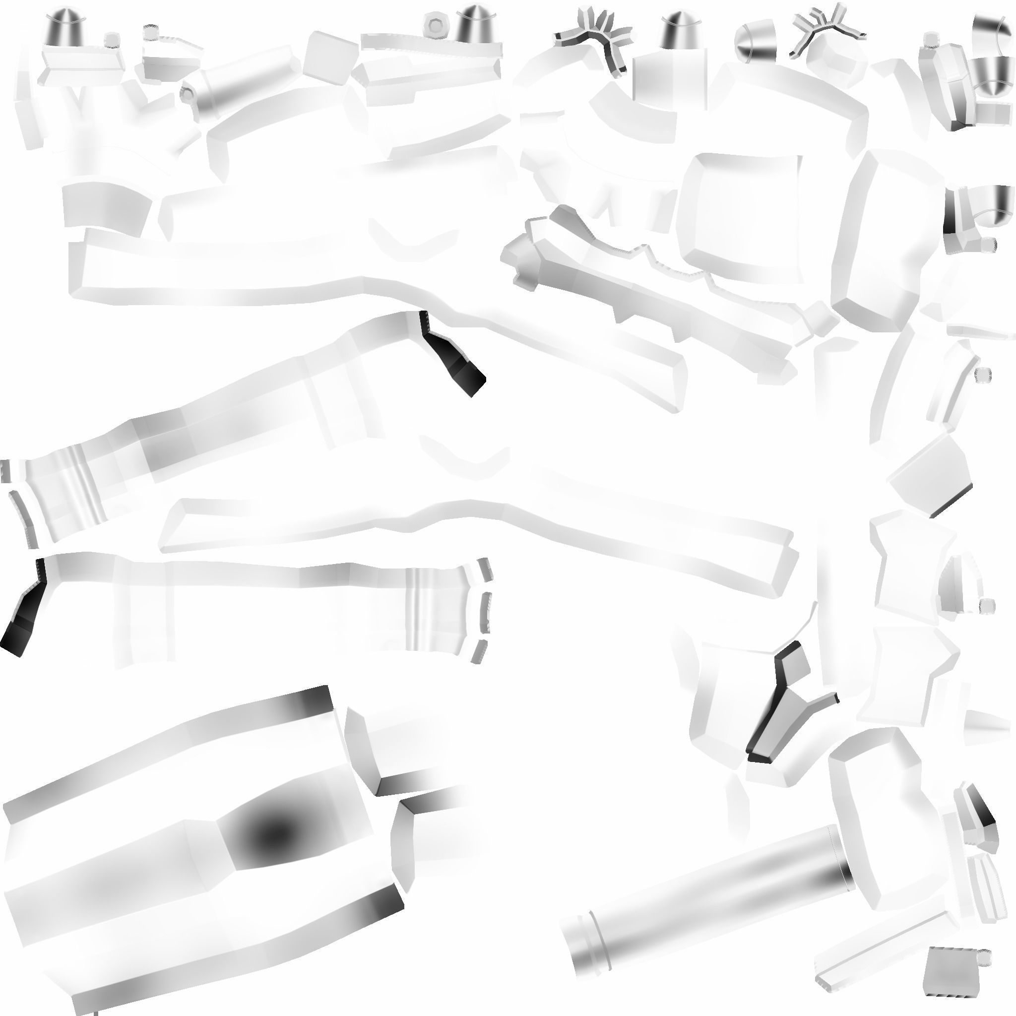 Sci-Fi Dragunov Sniper - Kalashnikov Gun Weaponry Low-poly 3D model_26