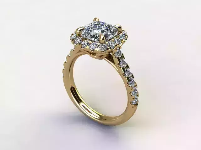 10063 halo engagement ring gold