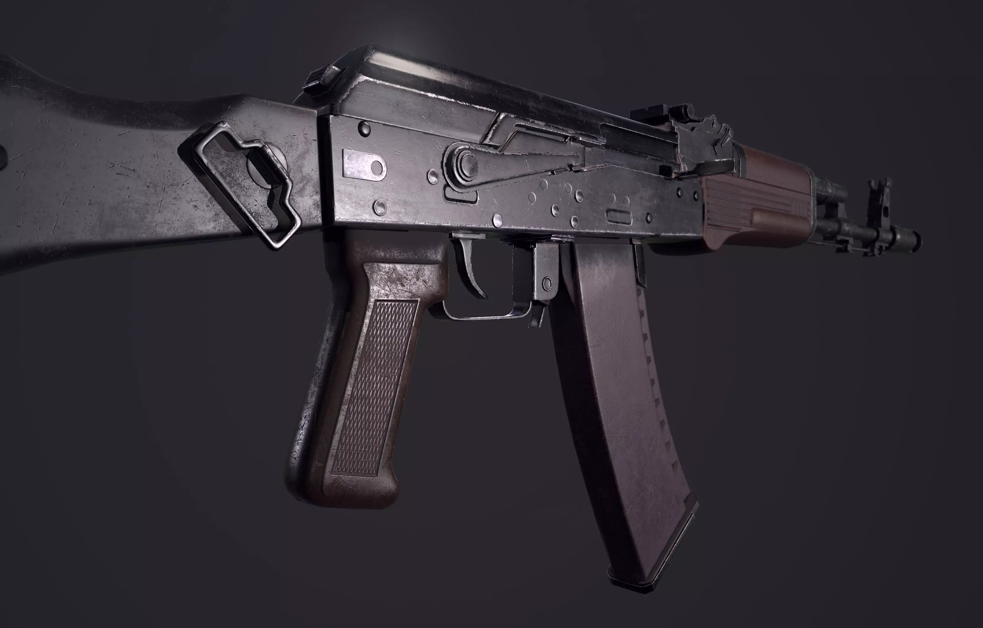 AK 74M Low-poly 3D model