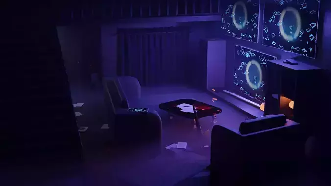 Basic realistic living room