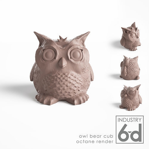 Owl Bear Cub 3D print model