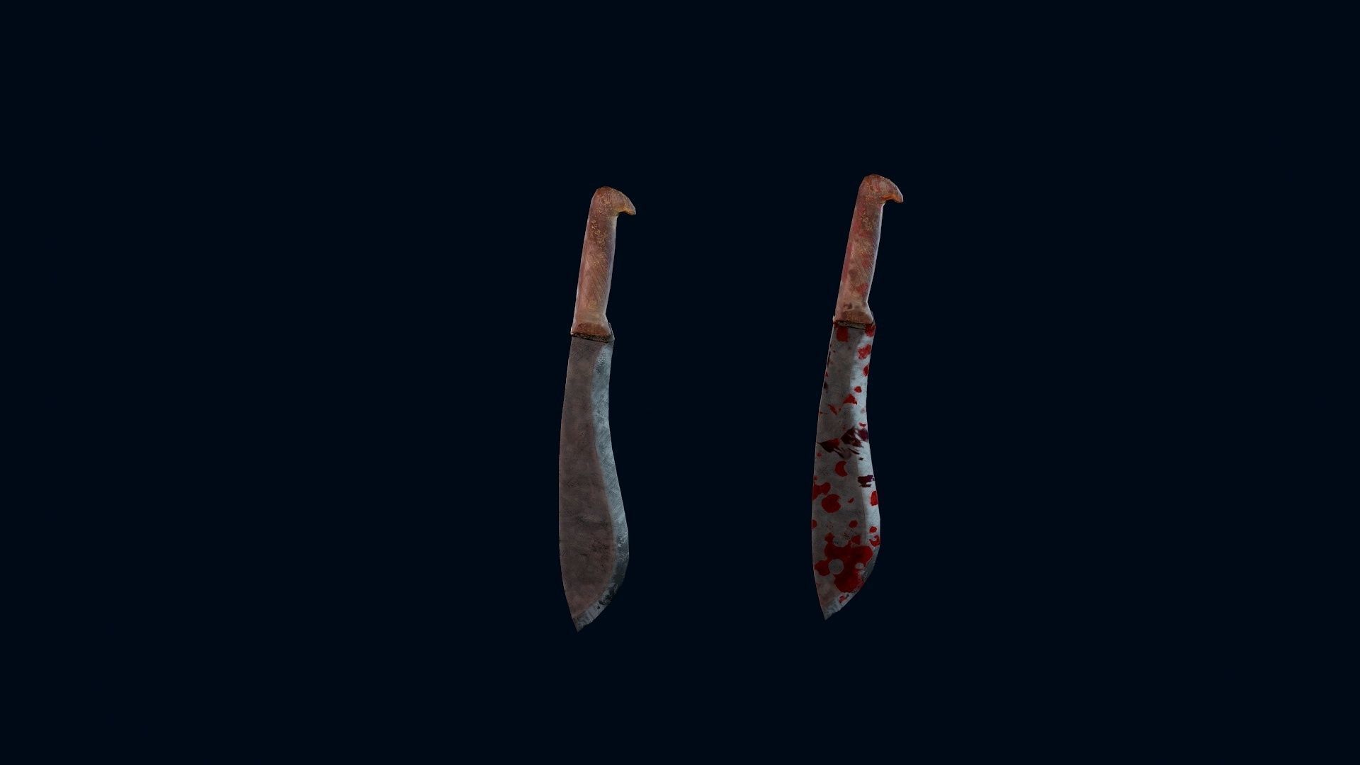 Man machete Low-poly 3D model_11